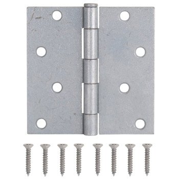 ProSource LR-046-PS Utility Hinge, Steel, Galvanized, Removable Pin, Full Mortise Mounting, 70 (Pair) lb