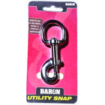 Baron C-225-1 Bolt Snap, 110 lb Working Load, Zinc-Aluminum Alloy, Nickel