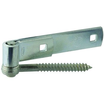 National Hardware N130-005 Hook/Strap Hinge, 6 in L x 1-1/4 in W Dimensions, 0.19 in Thick Leaf, Steel, Zinc, Screw