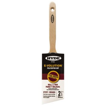 Hyde 47322 Paint Brush, Oval Brush, 2-1/2 in L Bristle, Polyester Bristle, 6/PK