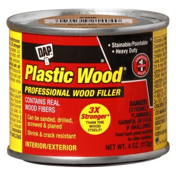 DAP Plastic Wood 21404 Wood Filler, Paste, Strong Solvent, Pine, 4 oz