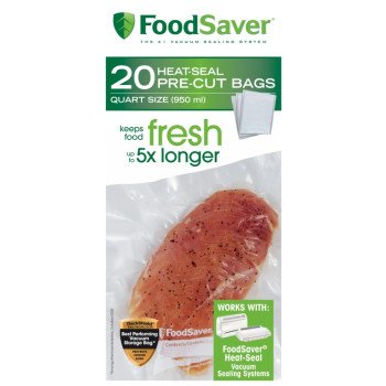 FoodSaver FSFSBF0216-NP Vacuum Seal Bag, 1 qt Capacity, Clear