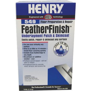 Henry 12163 Underlayment Patch and Skimcoat, Gray, 7 lb, Bag