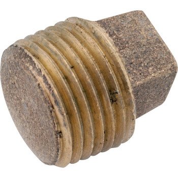 Anderson Metals 738114-02 Solid Pipe Plug, 1/8 in, IPT, Brass