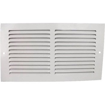 ProSource 1RA1206 Air Return Grille, 13-3/4 in L, 7-3/4 in W, Rectangle, Steel, White, Powder Coated