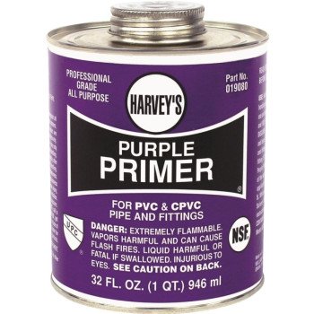 Harvey 19080-12 All-Purpose Professional-Grade Primer, Liquid, Purple, 32 oz Can