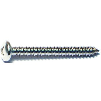 Midwest Fastener 05112 Screw, #8 Thread, Coarse Thread, Pan Head, Phillips Drive, Self-Tapping, Sharp Point, 100/PK