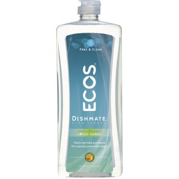 Ecos PL9721/6 Dishwashing Liquid, 25 oz, Gel, Clear/Light Yellow