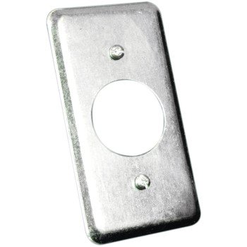 Hubbell 20C3BAR Utility Box Cover, 4 in L, 2-1/8 in W, Metal