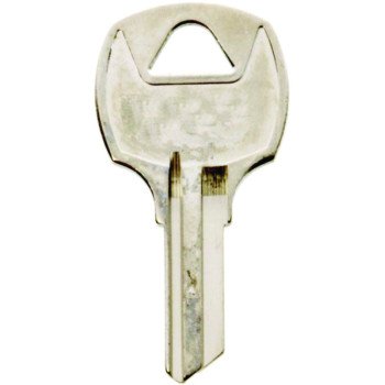 Hy-Ko 11010RO3 Key Blank, Brass, Nickel, For: National Cabinet Locks