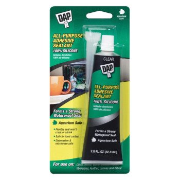 DAP 7079800755 Adhesive/Sealant, Clear, 2.8 oz Tube