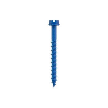 Simpson Strong-Tie Titen Turbo TNT25214HC8 Screw Anchor, 1/4 in Dia, 2-1/4 in L, Carbon Steel, Zinc Plated