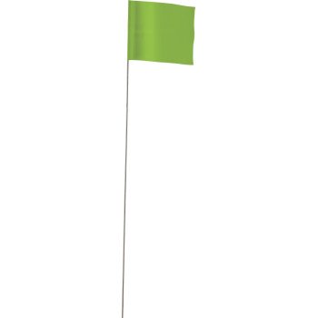 Empire 78-008 Stake Flag, 21 in L, Lime, Plastic/Steel