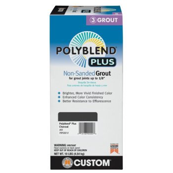 Custom Polyblend PBPG6010 Non-Sanded Grout, Charcoal, 10 lb Box