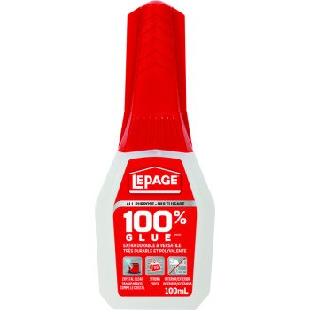 LePage 100% Glue 1752740 Glue, Transparent, 50 mL Bottle