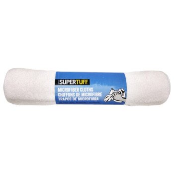 Trimaco SuperTuff 10806/6 Absorbent Towel, 14 in L, 14 in W, Microfiber, White