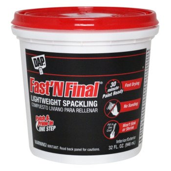 DAP 12142 Spackling Paste White, White, 1 qt Tub