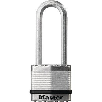 Master Lock Magnum Series M1BLCDLJHC Padlock, Different Key, Long Shackle, 5/16 in Dia Shackle, Boron Carbide Shackle