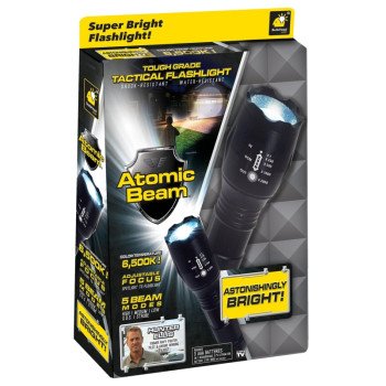 Atomic Beam 11217-12 Flashlight, AAA Battery, Alkaline Battery, LED Lamp, 1200, Black