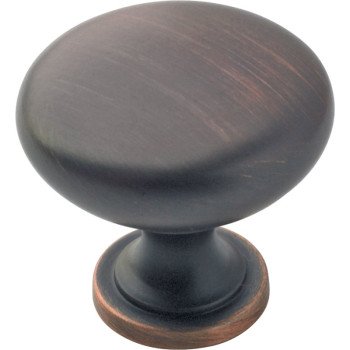 Amerock BP53005ORB Cabinet Knob, 1-1/8 in Projection, Zinc, Oil-Rubbed Bronze