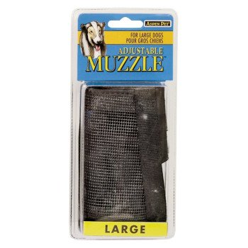 Aspenpet 27252 Adjustable Pet Muzzle, L, Black