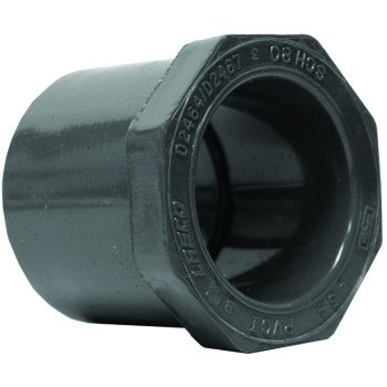 Lasco 837211BC Reducing Bushing, 1-1/2 x 1 in, Spigot x Slip, PVC, SCH 80 Schedule