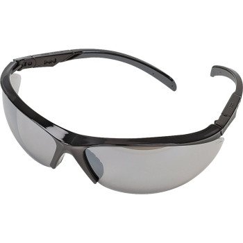 MSA 10083084 Safety Glasses, Anti-Fog Lens, Black Frame