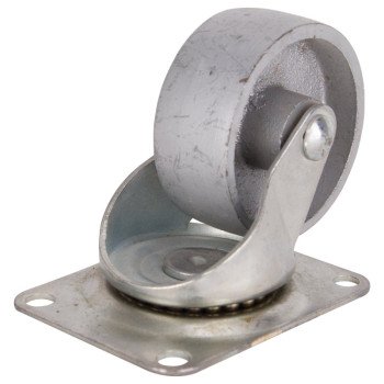 ProSource JC-S07 Swivel Caster, 3 in Dia Wheel, 1-1/4 in W Wheel, Steel Wheel, Gray, 250 lb, Steel Housing Material