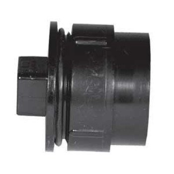 IPEX 027709 Cleanout Adapter with Plug, 4 in, Spigot x FPT, Black, SCH 40 Schedule