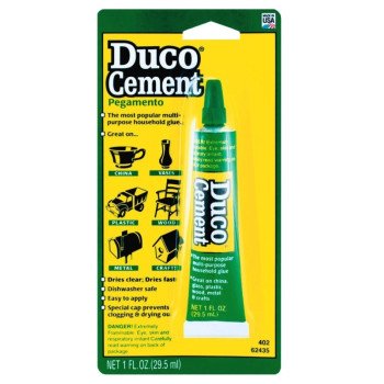 Devcon 62435 Household Cement, Liquid, Solvent, Clear, 1 oz Tube