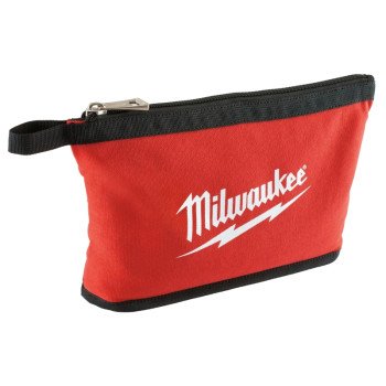 Milwaukee 48-22-8180 Zipper Pouch, 1-Pocket, Canvas, Red, 1/2 in W, 8 in H, 12-1/2 in D