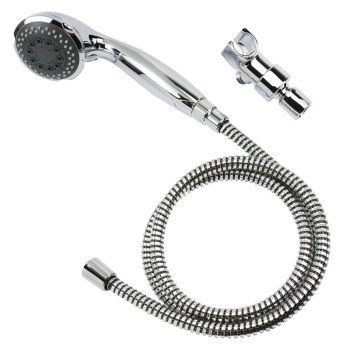 Boston Harbor HS00813CP Hand-Held Shower Head, 1.75 (6.6) 80 gpm (L/MIN) psi, 1/2-14 NPT Connection, Threaded, PVC