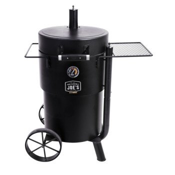 Char-Broil 19202089 Drum Smoker, Porcelain-Coated Steel Cooking Surface, Charcoal, Steel, Black