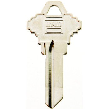 Hy-Ko 21250SC1 Key Blank, Brass, Nickel, For: Schlage SC1 Keyways