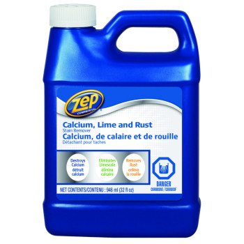 Zep CACAL32 Calcium/Lime/Rust Cleaner, 32 oz, Liquid, Pungent, Light Yellow