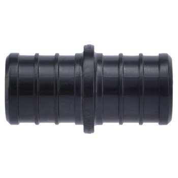 SharkBite UP016A5 Coupling, 3/4 x 3/4 in, Barb, Polymer, Black, 200 psi Pressure, 5/PK