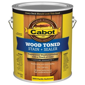 Cabot 3000 Series 140.0003005.007 Deck and Siding Stain, Pacific Redwood, 1 gal