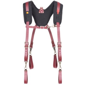 CLC Signature Elite Series 21522 Padded Yoke Leather Suspender, One-Size, Grain Leather/1680D Ballistic Nylon