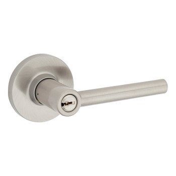 Weiser Safe Lock Reminy 9SL50000-118 Entry Door Handle, Lever Handle, Satin Nickel, 3 Grade, Universal Hand