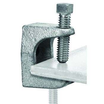 SuperStrut Z502-10 Beam Clamp, Iron, Silver, Electro-Plated