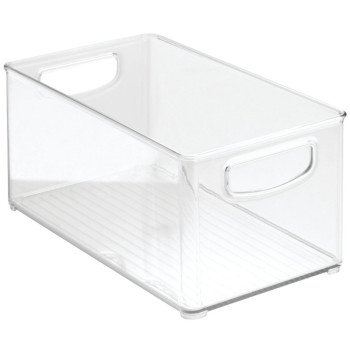 iDESIGN 64530 Stackable Kitchen Bin, Plastic, Clear, 6 in W, 5 in H, 10 in L