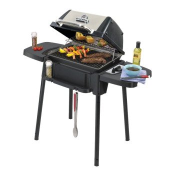 Broil King Porta-Chef 950654 Gas Grill, 14000 Btu/hr BTU, Liquid Propane, 1 -Burner, Stainless Steel Body, Black