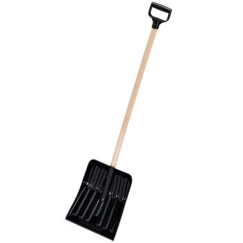 Garant LP110VD Snow Shovel, 11 in W Blade, Polypropylene Blade, Hardwood Handle, D-Grip Handle, Black