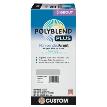 Custom Polyblend PBPG11510 Non-Sanded Grout, Platinum, 10 lb Box