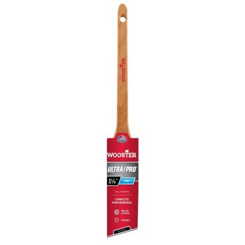 Wooster 4181-1 1/2 Paint Brush, 1-1/2 in W, 2-3/16 in L Bristle, Nylon/Polyester Bristle, Sash Handle