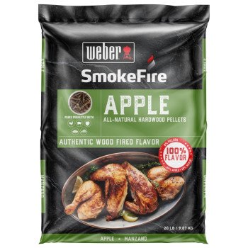 Weber 190004 Pellet, 22-1/2 in L, Hardwood, 20 lb