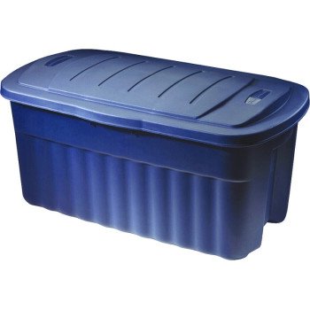 Rubbermaid RMRT400001 Storage Container, Polyethylene, Dark Indigo, 36.9 in L, 21.3 in W, 18.3 in H