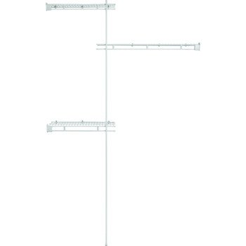 ClosetMaid 1640 Closet Organizer Kit, 60 in W x 12 in D x 78 in H Dimensions, Steel, White, Vinyl-Coated