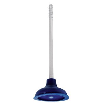 ProSource TP6063L Toilet Plunger, 21-1/4 In OAL, 6 in Cup, Long Handle