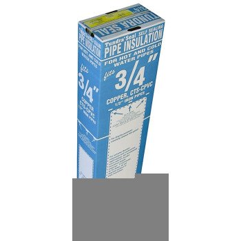 Quick R 30781T Pipe Insulation, 7/8 in ID x 1-5/8 in OD Dia, 6 ft L, Polyethylene, Black